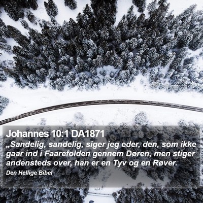 Johannes 10:1 DA1871 Bible Verse Image