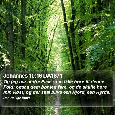 Johannes 10:16 DA1871 Bible Verse Image
