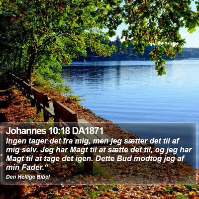 Johannes 10:18 DA1871 Bible Verse Image