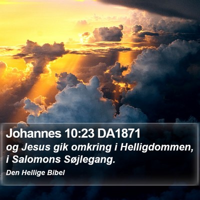 Johannes 10:23 DA1871 Bible Verse Image