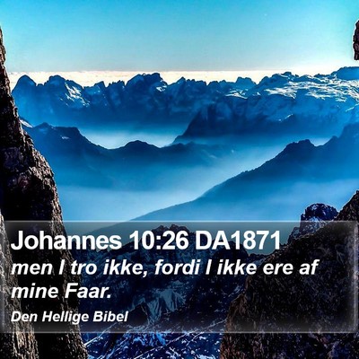 Johannes 10:26 DA1871 Bible Verse Image