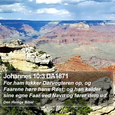 Johannes 10:3 DA1871 Bible Verse Image