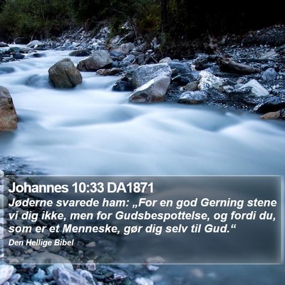 Johannes 10:33 DA1871 Bible Verse Image