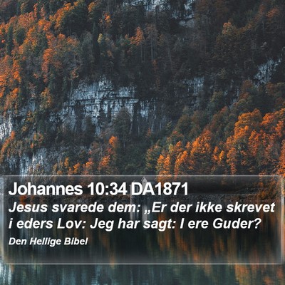Johannes 10:34 DA1871 Bible Verse Image