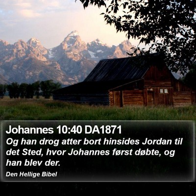 Johannes 10:40 DA1871 Bible Verse Image
