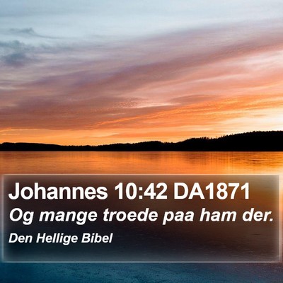 Johannes 10:42 DA1871 Bible Verse Image
