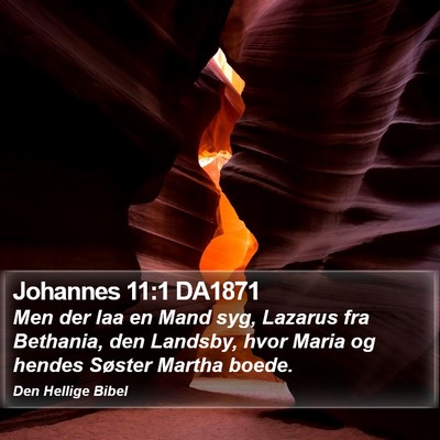 Johannes 11:1 DA1871 Bible Verse Image