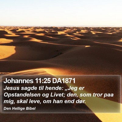 Johannes 11:25 DA1871 Bible Verse Image