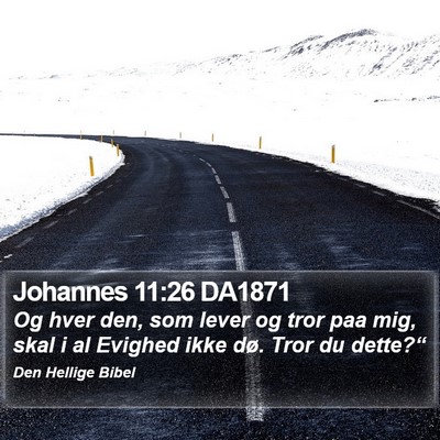 Johannes 11:26 DA1871 Bible Verse Image
