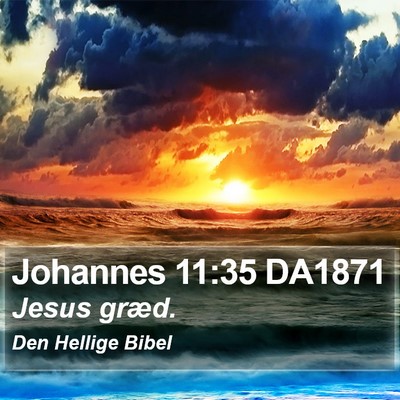 Johannes 11:35 DA1871 Bible Verse Image