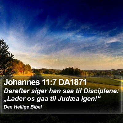 Johannes 11:7 DA1871 Bible Verse Image