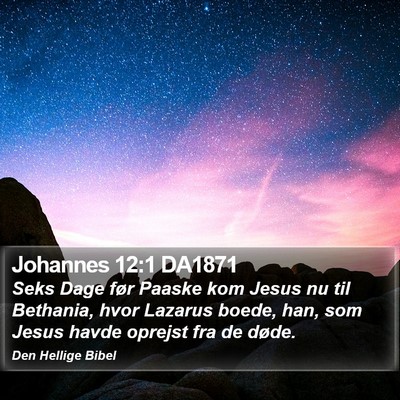 Johannes 12:1 DA1871 Bible Verse Image