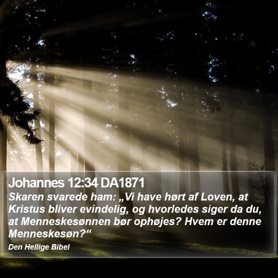 Johannes 12:34 DA1871 Bible Verse Image