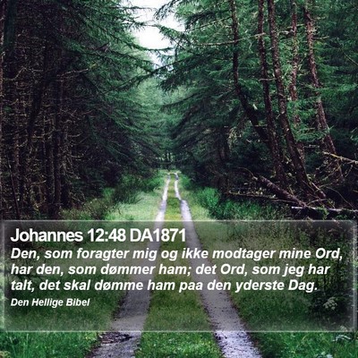 Johannes 12:48 DA1871 Bible Verse Image