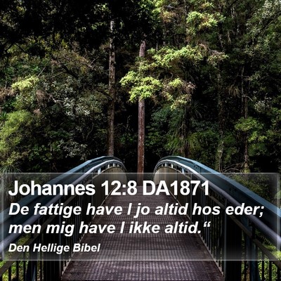 Johannes 12:8 DA1871 Bible Verse Image