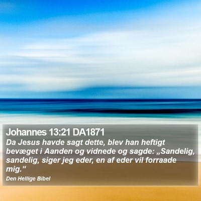 Johannes 13:21 DA1871 Bible Verse Image