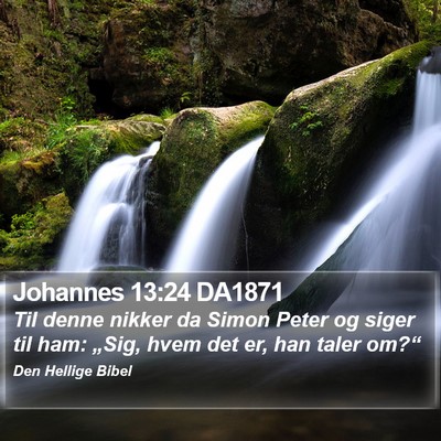 Johannes 13:24 DA1871 Bible Verse Image