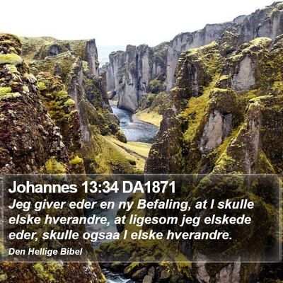 Johannes 13:34 DA1871 Bible Verse Image
