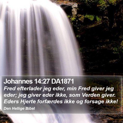 Johannes 14:27 DA1871 Bible Verse Image