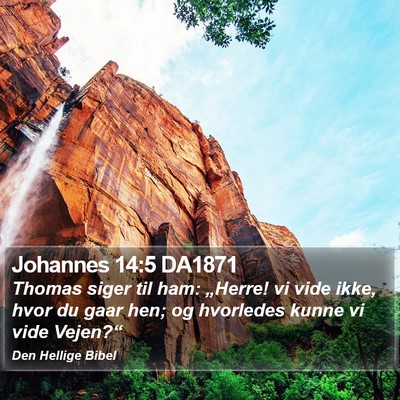 Johannes 14:5 DA1871 Bible Verse Image