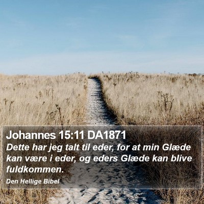 Johannes 15:11 DA1871 Bible Verse Image