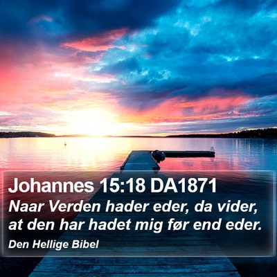 Johannes 15:18 DA1871 Bible Verse Image