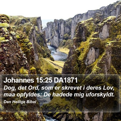 Johannes 15:25 DA1871 Bible Verse Image