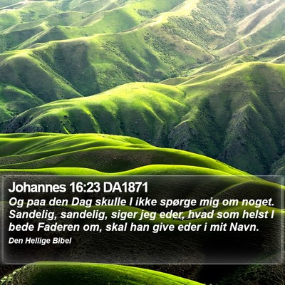 Johannes 16:23 DA1871 Bible Verse Image