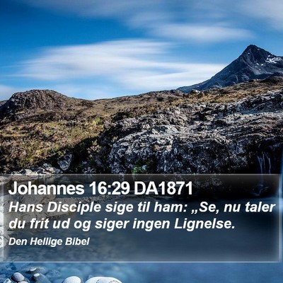 Johannes 16:29 DA1871 Bible Verse Image