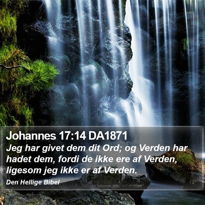 Johannes 17:14 DA1871 Bible Verse Image