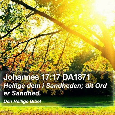 Johannes 17:17 DA1871 Bible Verse Image