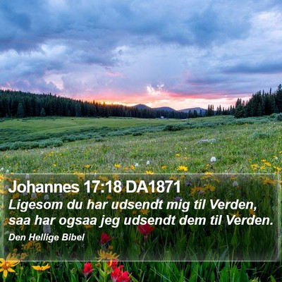 Johannes 17:18 DA1871 Bible Verse Image