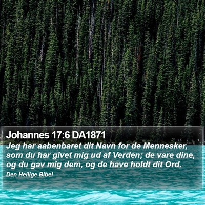 Johannes 17:6 DA1871 Bible Verse Image