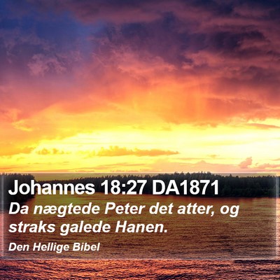 Johannes 18:27 DA1871 Bible Verse Image