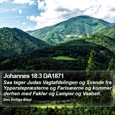 Johannes 18:3 DA1871 Bible Verse Image