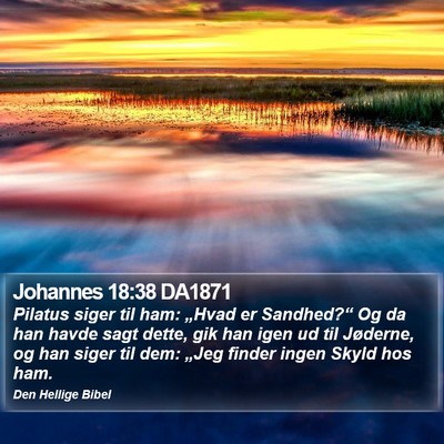 Johannes 18:38 DA1871 Bible Verse Image