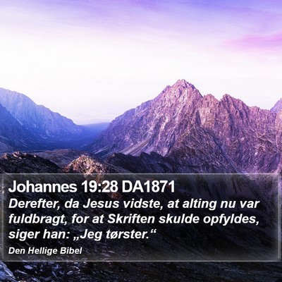 Johannes 19:28 DA1871 Bible Verse Image