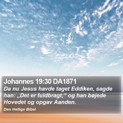 Johannes 19:30 DA1871 Bible Verse Image