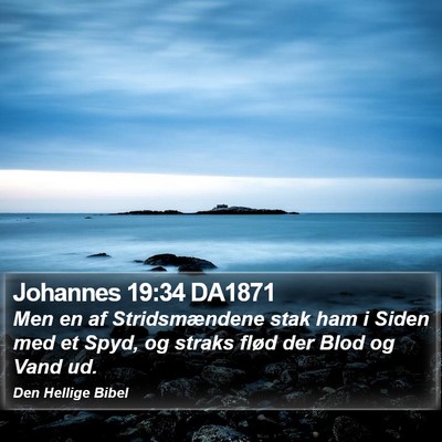 Johannes 19:34 DA1871 Bible Verse Image