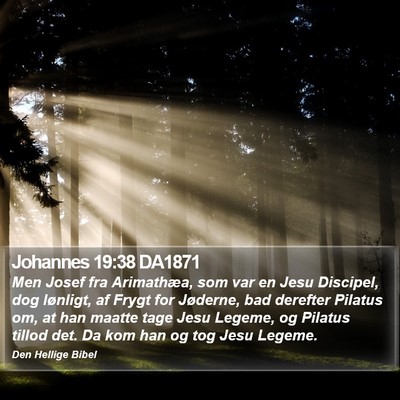 Johannes 19:38 DA1871 Bible Verse Image