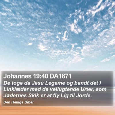 Johannes 19:40 DA1871 Bible Verse Image