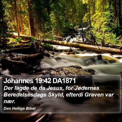Johannes 19:42 DA1871 Bible Verse Image