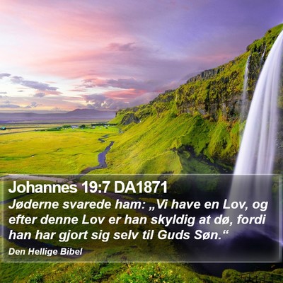 Johannes 19:7 DA1871 Bible Verse Image