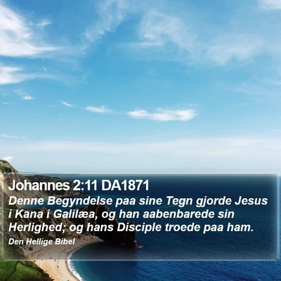Johannes 2:11 DA1871 Bible Verse Image