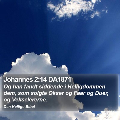Johannes 2:14 DA1871 Bible Verse Image