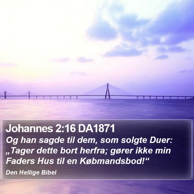 Johannes 2:16 DA1871 Bible Verse Image