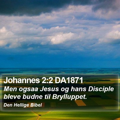 Johannes 2:2 DA1871 Bible Verse Image