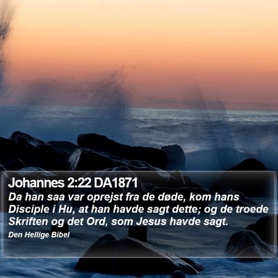 Johannes 2:22 DA1871 Bible Verse Image