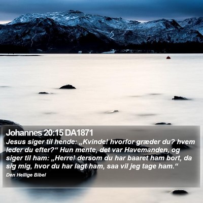 Johannes 20:15 DA1871 Bible Verse Image