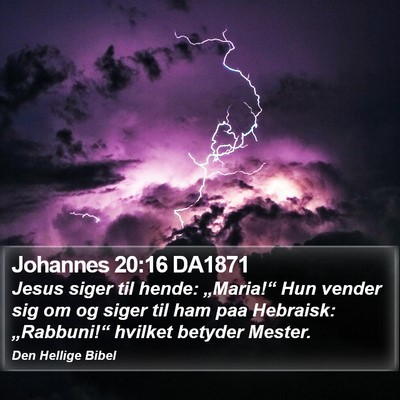 Johannes 20:16 DA1871 Bible Verse Image